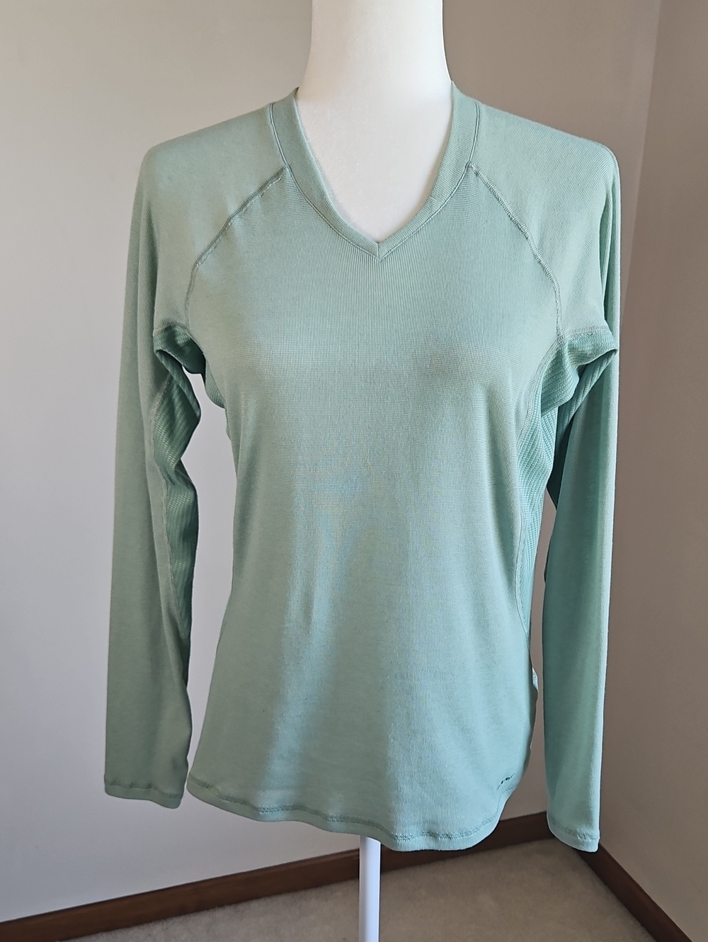 Patagonia Capilene Performance Base Layer Long Sleeve Top SZ M Green Gorpcore